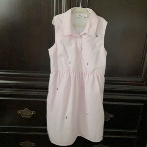 Girl sleeveless collared dress